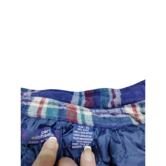 Carl Michaels button up flannel shacket- mens XL - Picture 4 of 4
